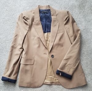 ZARA, large camel 1-button blazer